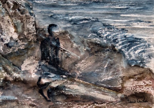 Errance Représentation abstraite d'une zone de transit à l'Aéroport d'Orly, en France - Monotype en Noir et Blanc.